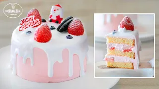 イチゴケーキの作り方/クリスマスケーキ/バースデーケーキ