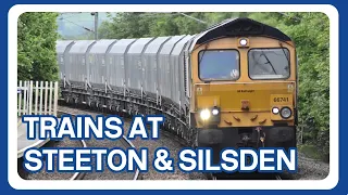 Trains at Steeton and Silsden railway station (06/06/2023)