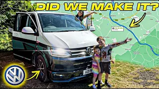 TAKING THE CRASHED VW CARAVELLE I REBUILT ON A FAMILY TRIP!