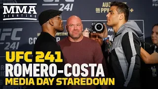 UFC 241: Yoel Romero vs. Paulo Costa Media Day Staredown - MMA Fighting