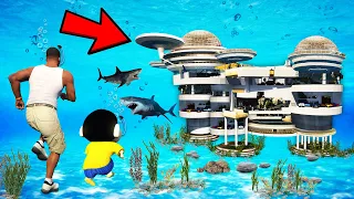 SHINCHAN AND FRANKLIN BUYING THE RAREST UNDER WATER MANSION CHALLENGE GTA 5