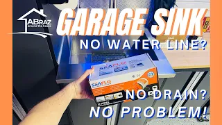 What?  A garage sink with no water line or drain in the garage? #seaflo #garagesink #newage