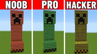 NOOB VS PRO VS HACKER: QUAL O MELHOR CREEPER DE TNT ESPECIAL NO MINECRAFT?