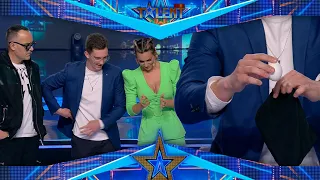 RISTO y EDURNE juegan con el HUEVO INVISIBLE de este mago | Audiciones 11 | Got Talent España 2022