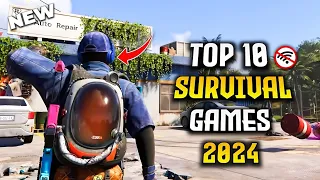 Top 10 REALISTIC SURVIVAL Games For Android In 2024 | High Graphics (Online/Offline)
