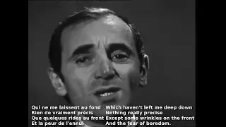 Charles Aznavour Hier Encore English Lyrics French Paroles ("Only Yesterday")