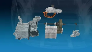 Animation Showing Exploded View of ZF Electric Axle Drive (eAxle)