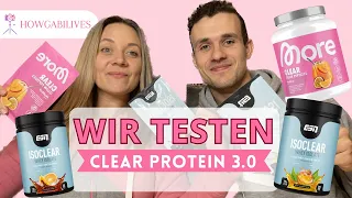 WIR TESTEN CLEAR WHEY PROTEIN / ISOCLEAR / MORE CLEAR / ISOLATE 3.0 - MORE NUTRITION I ESN I