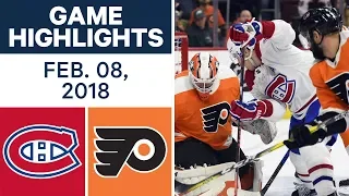 NHL Game Highlights | Canadiens vs. Flyers - Feb. 8, 2018