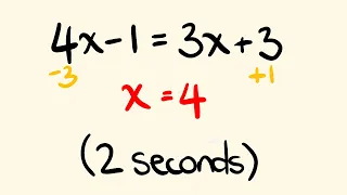 How to solve Algebra equations Easily - Trick