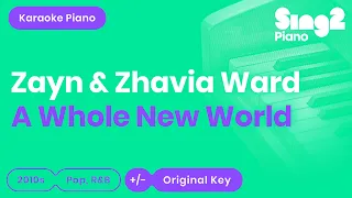 A Whole New World - Aladdin | ZAYN, Zhavia Ward (Karaoke Piano)