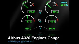 Airbus A320 Engines Gauge - Saitek/Logitech Flight Information Panel & SPAD.neXt