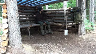 SUPER SHELTER BUILDING AT 1200 METERS HEIGH ON THE MOUNTAIN IN THE FOREST FOR ALL SEASON ( part-1 )