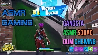 ASMR Gaming | Fortnite Gangsta ASMR Squad Relaxing Gum Chewing 🎮🎧Controller Sounds + Whispering😴💤