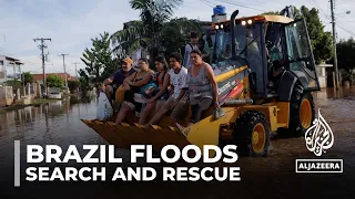 ‘Desperate’ rescues under way as Brazil floods kill hundreds and displace thousands