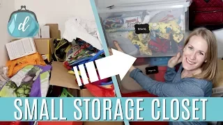 SMALL SPACE ORGANIZING 💙 Storage Closet Makeover & Speed Clean With Me