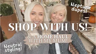 SHOP WITH US & HOME HAUL! Garden Centre trip | Christmas decor 2023 | New in | Neutral styling ideas