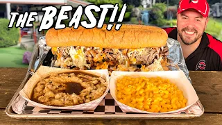 Triple Meat "Beast" BBQ Sandwich Challenge in New Jersey!!