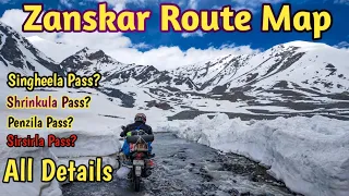 Zanskar Route Map // Kolkata To Ladakh route Plan // Zanskar Road