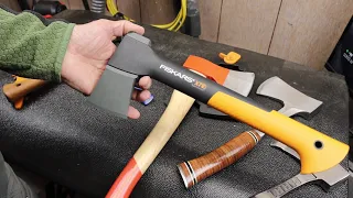 The Fiskars X7 Hatchet: Yes it's plastic, but no, don't worry. Just use it!