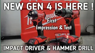 NEW Milwaukee M18 Fuel Gen 4 Hammer Drill 2904-20 & Impact Driver 2953-20 Kit 3697-22.