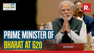 PM Narendra Modi Addresses The G20 Summit With "Bharat" On Nation's Nameplate