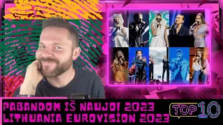 🇱🇹 REACTION & TOP 10 🇱🇹 | Pabandom iš naujo 2023 Reaction | Lithuania Eurovision 2023