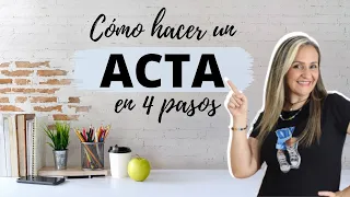 CÓMO HACER UN ACTA DE REUNIÓN EN 4 PASOS - edutuber