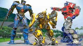 Transformers: Rise of The Beasts - Optimus Prime & Bumblebee vs Jaeger Gipsy Robot War