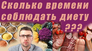 Сколько времени соблюдать Диету. Что делать потом. Советы врача.