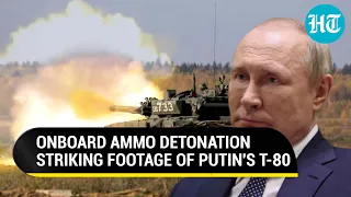 Putin's iconic T-80 ruining Ukrainian fortifications | 125MM 2A46M-1 automatic smoothbore gun
