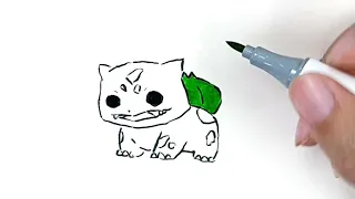 Drawing Funko Pop! Bulbasaur from Pokemon