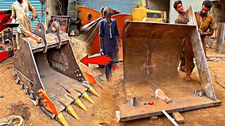 Check them out, the new Excavator bucket is hand made by Pakistani welders.