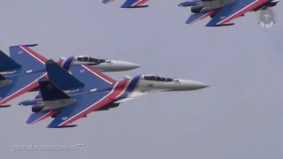 МАКС 2017 - АГВП Русские витязи. Радиообмен / MAKS 2017 - aerobatic team Russian Knights live ATC