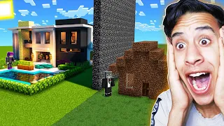 ماين كرافت : تحدي بناء افضل بيت واقعي ضد صديقي النوب !!|Minecraft Realistic Modern House 😱🔥