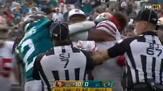 49ers vs. Jaguars FIGHT w/ Punches Thrown & Ejection