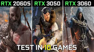 RTX 2060 SUPER vs RTX 3050 vs RTX 3060 | Test in 10 New Games | in 2022