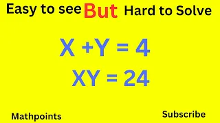 Japanese |  Nice Math Olympiad Algebra Problem | How to Find the Value of X and Y |