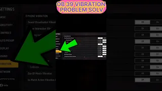 How to solv after OB 39 update in fire button vibration problem//#freefire #shrots