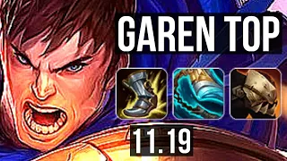 GAREN vs FIORA (TOP) | 9 solo kills, 1600+ games, 1.9M mastery | EUW Master | v11.19