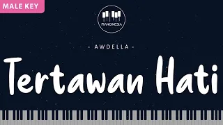 AWDELLA - TERTAWAN HATI (Male Key) Karaoke Piano