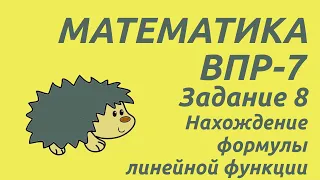 Задание 8 | ВПР-7 2024 Математика | Нахождение формулы линейной функции