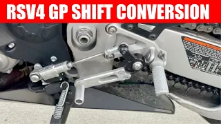 17-23 Aprilia RSV4 GP Shift Conversion Kit Tutorial (avoid expensive rear sets)