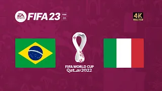 Brasil x Itália | FIFA 23 Gameplay Copa do Mundo Qatar 2022 | Final [4K 60FPS]