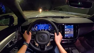 2022 Volvo S90 B6 AWD R-Design - POV Night Drive (Binaural Audio)