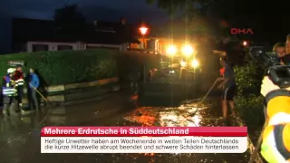Schwere Gewitter: Ein Toter bei mehreren Erdrutschen in Süddeutschland
