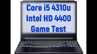 Core i5 4310u Intel HD 4400 Game Test