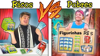 RICOS VS POBRES NA LOJINHA DE FIGURINHAS #19 (QUEM GANHAR MAIS DINHEIRO EM 24 HORAS VENCE)