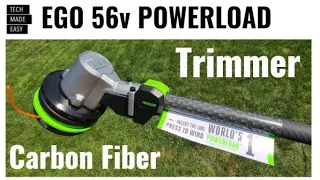 SOLID String Trimmer! EGO 56v POWERLOAD Carbon Fiber String Trimmer Unboxing, Demo & Review