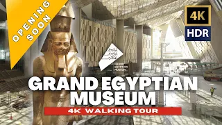 4K VIRTUAL TOUR OF CAIRO'S GRAND EGYPTIAN MUSEUM | WITH CAPTIONS [4K HDR - 60fps ]